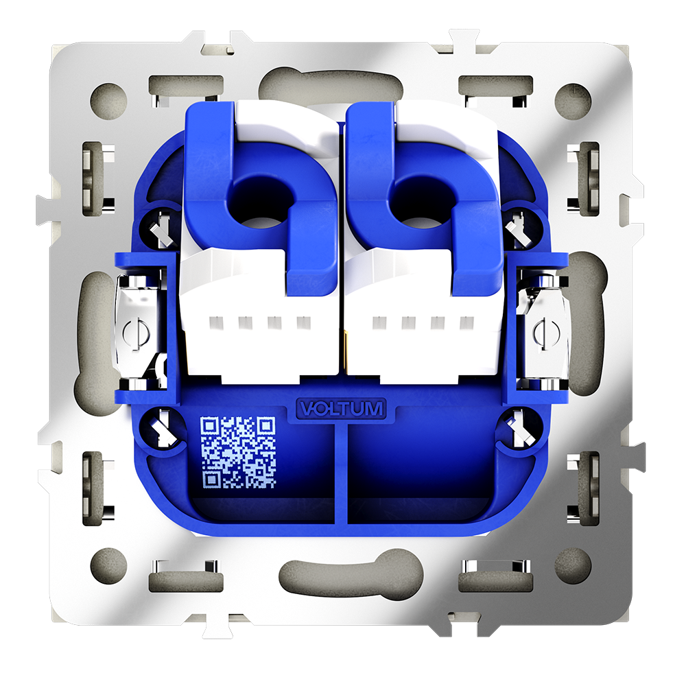 Розетка встраиваемая двойная Ethernet Voltum S70 RJ45+RJ45 Cat.6 Шелк VLS060204 — изображение 3
