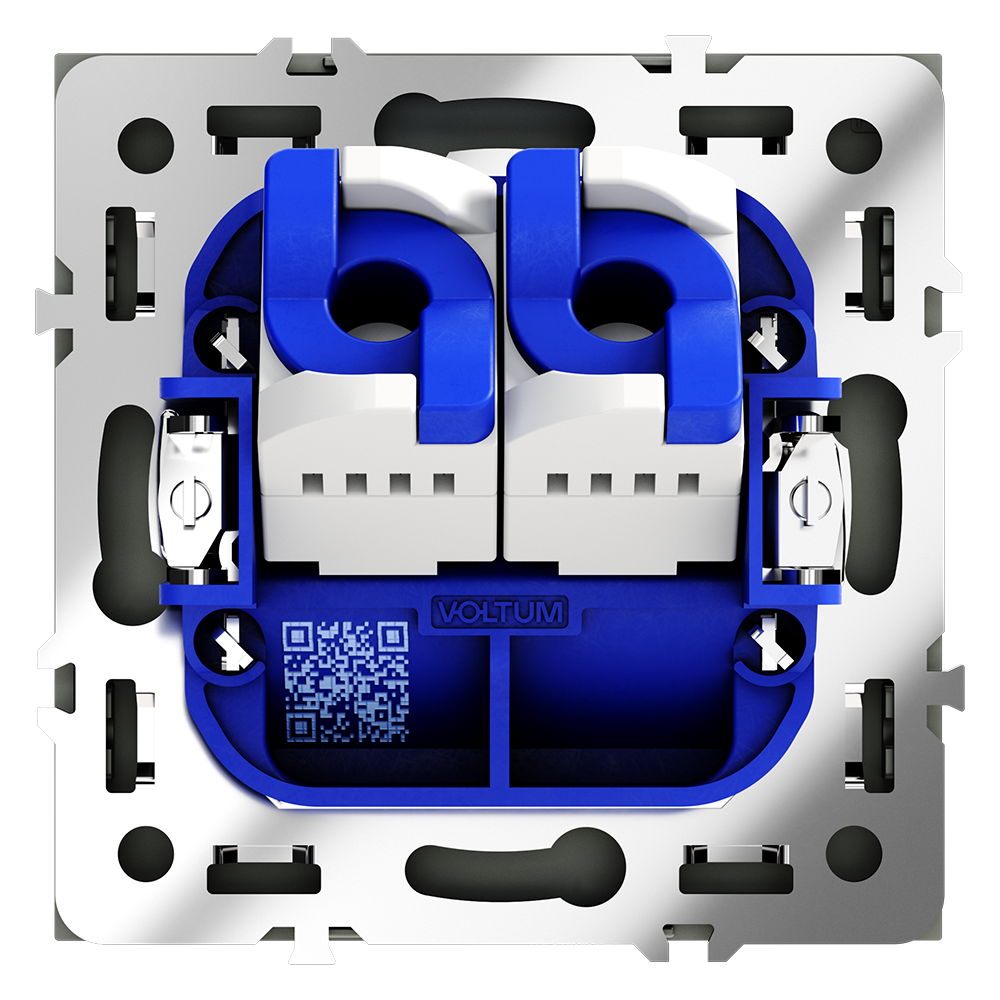 Розетка встраиваемая двойная Ethernet Voltum S70 RJ45+RJ45 Cat.6 Графит VLS060207 — изображение 3