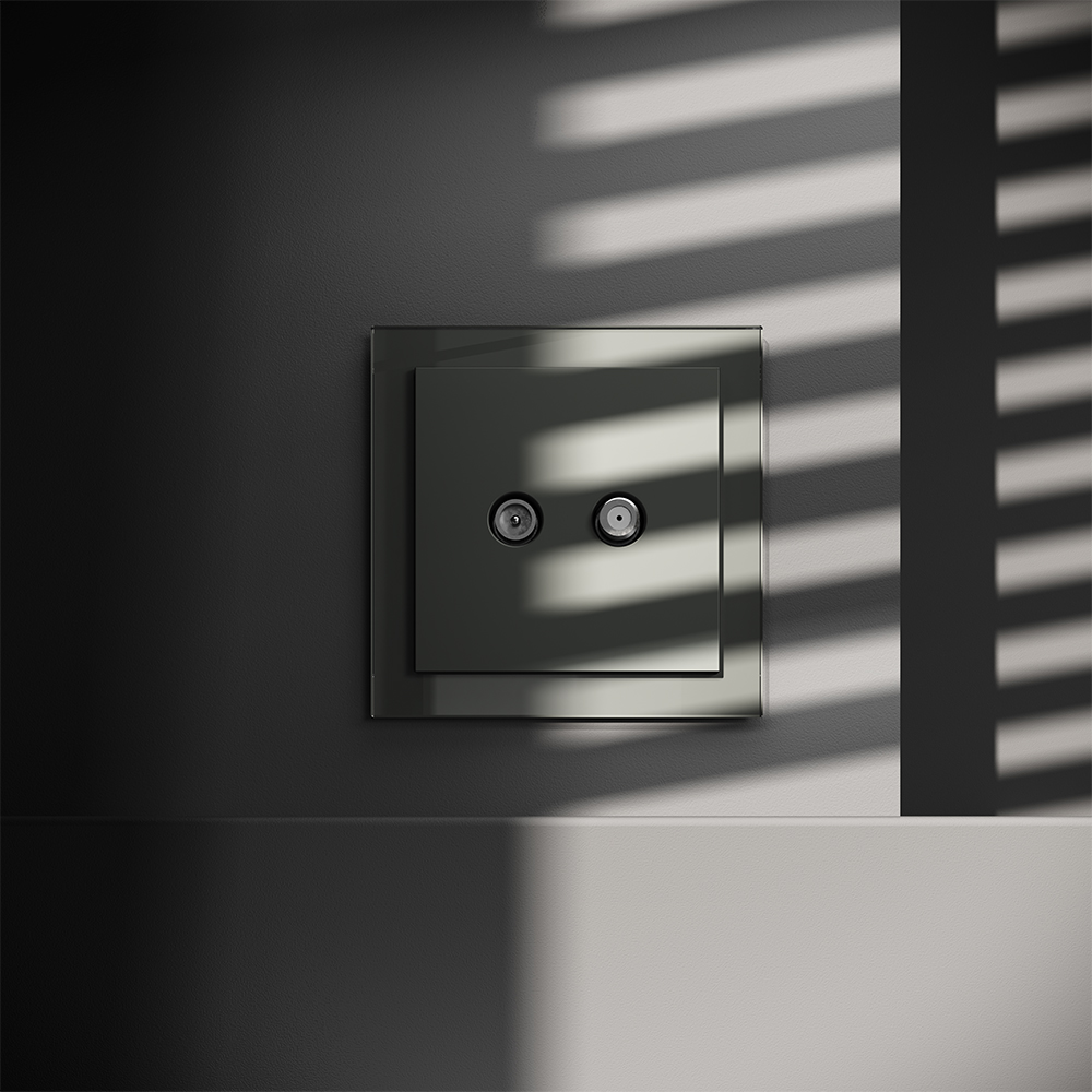 Розетка встраиваемая TV-SAT Voltum S70 оконечная Титан VLS060406 — изображение 4