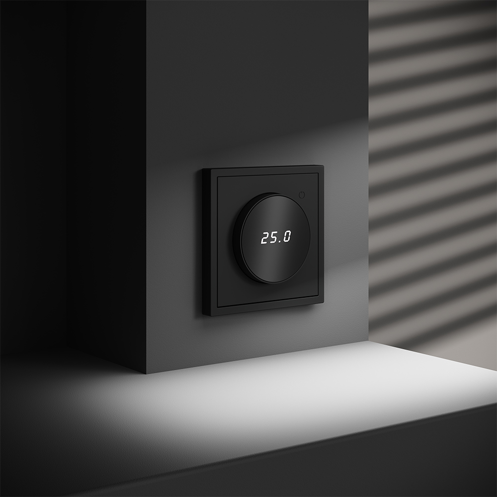 Терморегулятор электронный Voltum S70 с индикацией и датчиком, для теплого пола Черный матовый VLS070108 — изображение 4