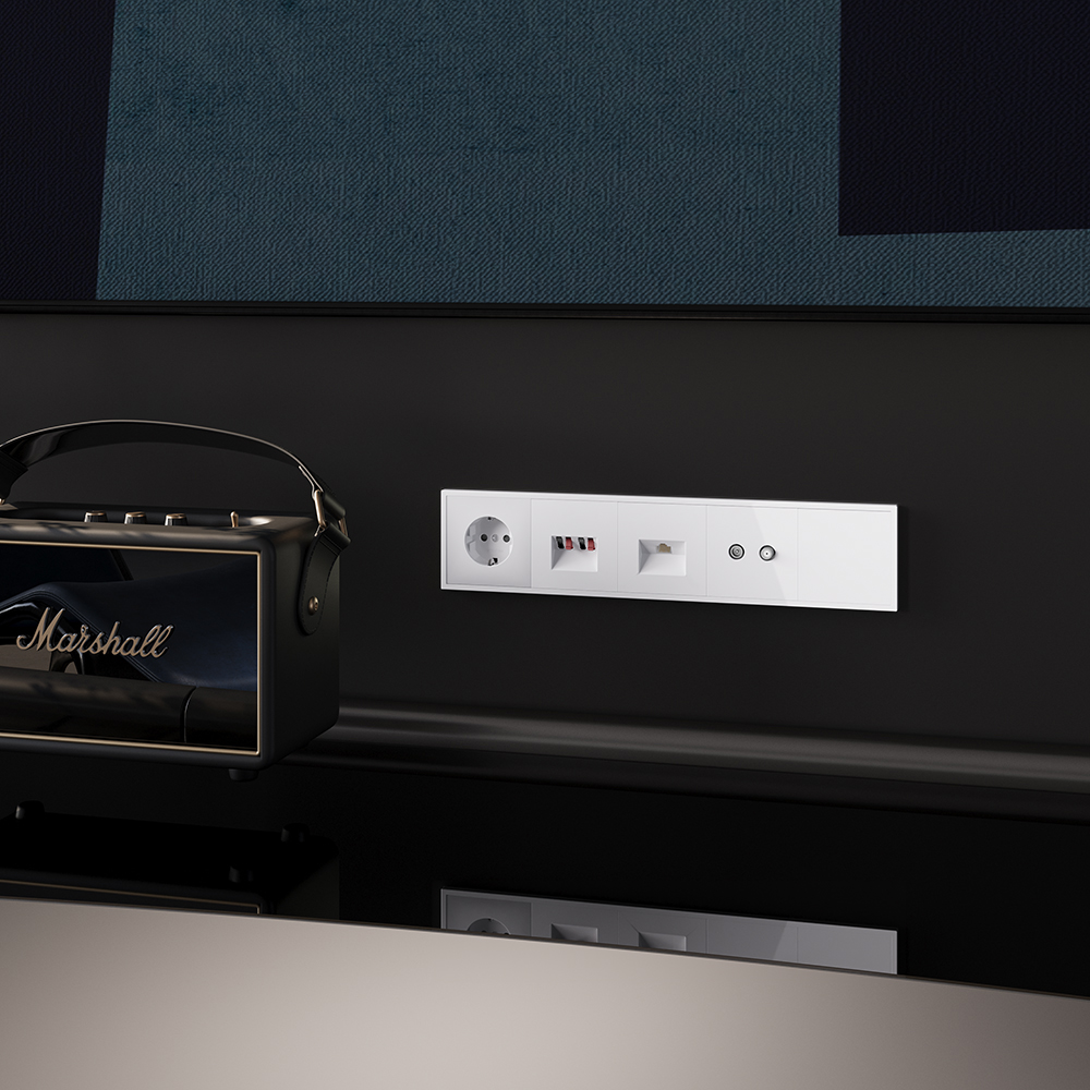 Заглушка Voltum S70 с суппортом Белый Глянцевый VLS080101 — изображение 4