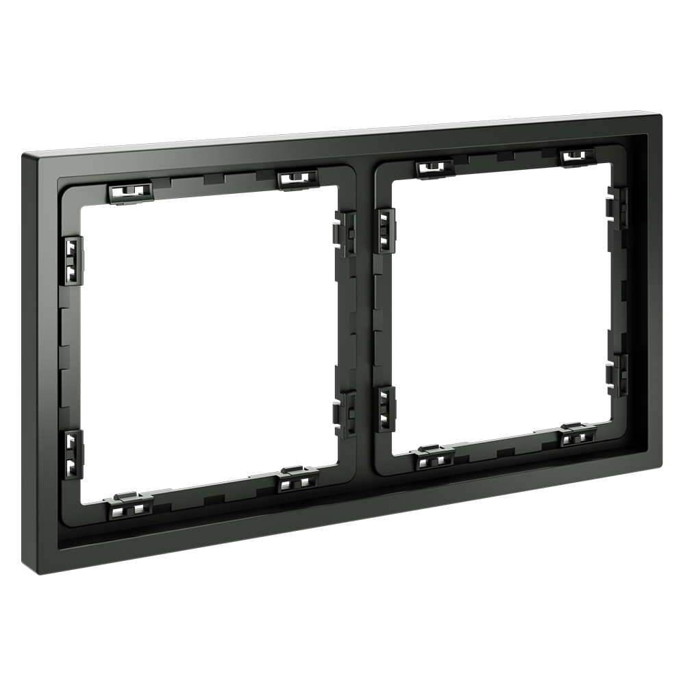 Рамка пластиковая Voltum S70 на 2 поста Титан глянцевый VLS100206 — изображение 2