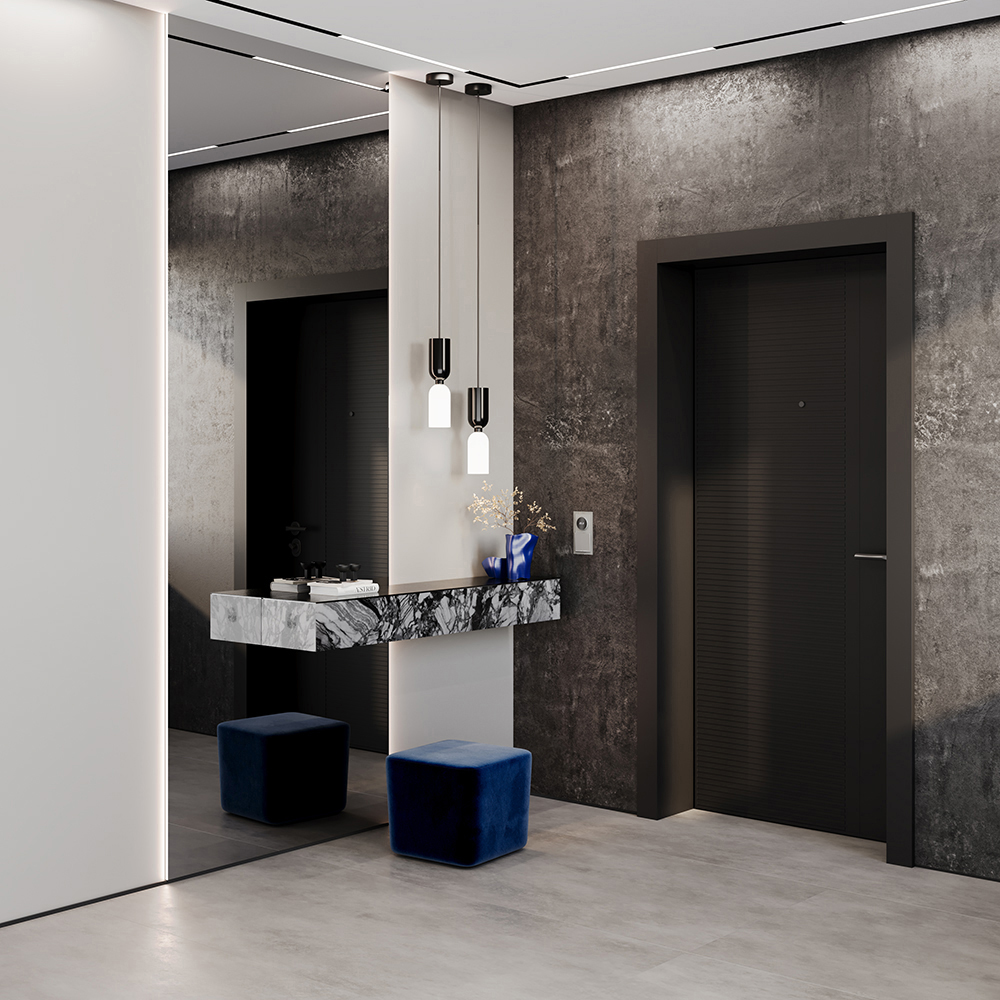 Рамка стеклянная Voltum S70 на 2 поста Сталь глянцевая VLS110205 — изображение 4