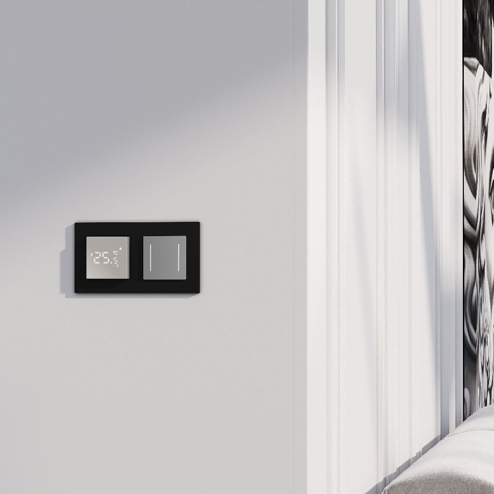 Умный сенсорный терморегулятор Werkel для теплого пола с Wifi Дымчатый W1151217 — изображение 3